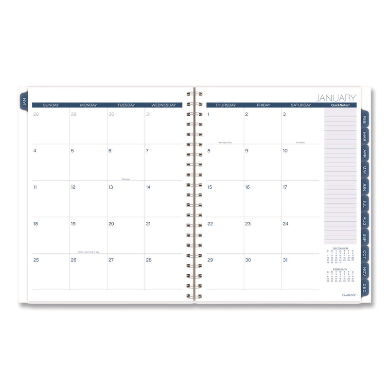 Cambridge® Abyss Weekly/Monthly Planner, 11 x 8.5, Water-Inspired Artwork, Blue Cover, 12-Month (Jan-Dec): 2026 (AAG1756905) Each