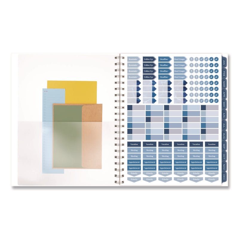Cambridge® Abyss Weekly/Monthly Planner, 11 x 8.5, Water-Inspired Artwork, Blue Cover, 12-Month (Jan-Dec): 2026 (AAG1756905) Each