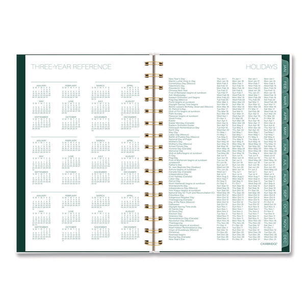 Cambridge® Emerald Isle Weekly/Monthly Planner, 8.5 x 5.5, Green Marbled Cover, 12-Month (Jan-Dec): 2026 (AAG1758200) Each