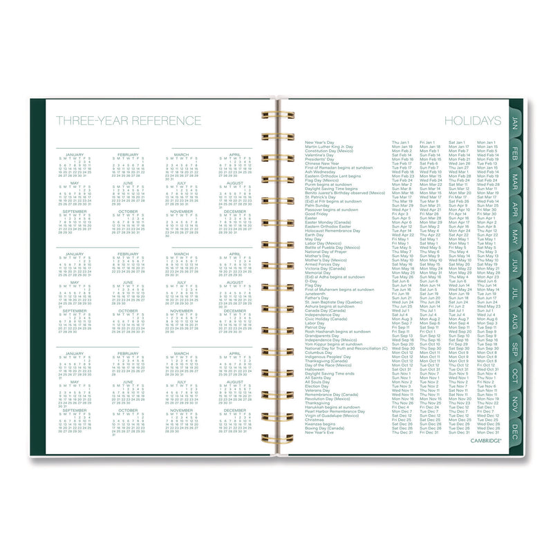 Cambridge® Emerald Isle Weekly/Monthly Planner, 8.5 x 5.5, Green Marbled Cover, 12-Month (Jan-Dec): 2026 (AAG1758200) Each