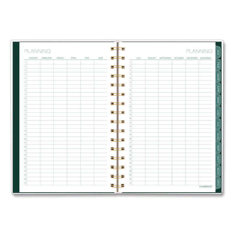 Cambridge® Emerald Isle Weekly/Monthly Planner, 8.5 x 5.5, Green Marbled Cover, 12-Month (Jan-Dec): 2026 (AAG1758200) Each