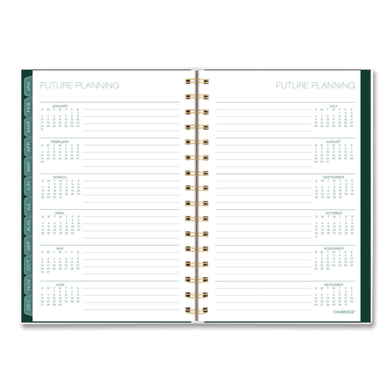 Cambridge® Emerald Isle Weekly/Monthly Planner, 8.5 x 5.5, Green Marbled Cover, 12-Month (Jan-Dec): 2026 (AAG1758200) Each