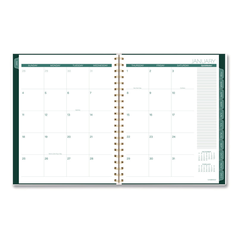 Cambridge® Emerald Isle Weekly/Monthly Planner, 11 x 8.5, Green Marbled Cover, 12-Month (Jan-Dec): 2026 (AAG1758905) Each