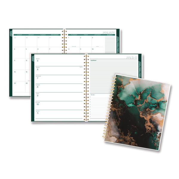 Cambridge® Emerald Isle Weekly/Monthly Planner, 11 x 8.5, Green Marbled Cover, 12-Month (Jan-Dec): 2026 (AAG1758905) Each