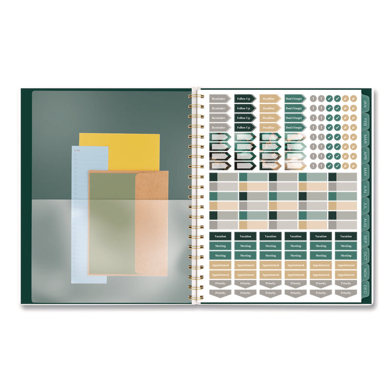Cambridge® Emerald Isle Weekly/Monthly Planner, 11 x 8.5, Green Marbled Cover, 12-Month (Jan-Dec): 2026 (AAG1758905) Each