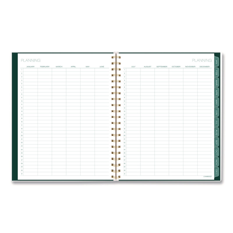 Cambridge® Emerald Isle Weekly/Monthly Planner, 11 x 8.5, Green Marbled Cover, 12-Month (Jan-Dec): 2026 (AAG1758905) Each
