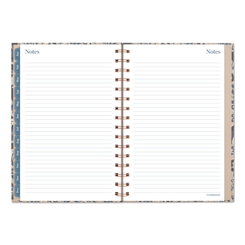 Cambridge® Elizabeth Weekly/Monthly Planner, 8.5 x 5.5, Floral Artwork, Blue Cover, 12-Month (Jan-Dec): 2026 (AAG1763200) Each