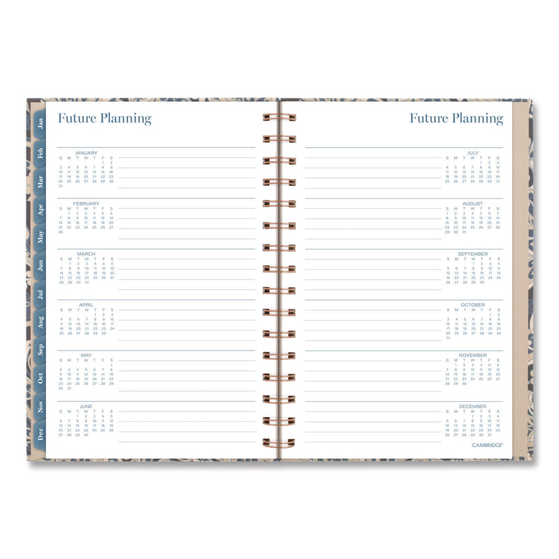 Cambridge® Elizabeth Weekly/Monthly Planner, 8.5 x 5.5, Floral Artwork, Blue Cover, 12-Month (Jan-Dec): 2026 (AAG1763200) Each