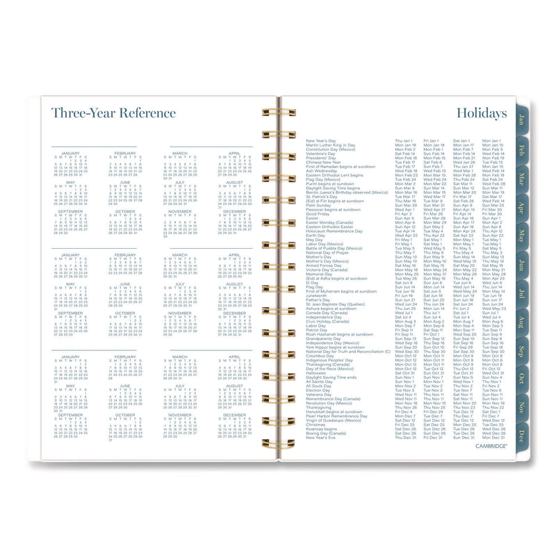 Cambridge® Midnight Garden Weekly/Monthly Planner, 8.5 x 5.5, Floral Artwork, Black/Pink/Green Cover, 12-Month (Jan-Dec): 2026 (AAG1768200) Each