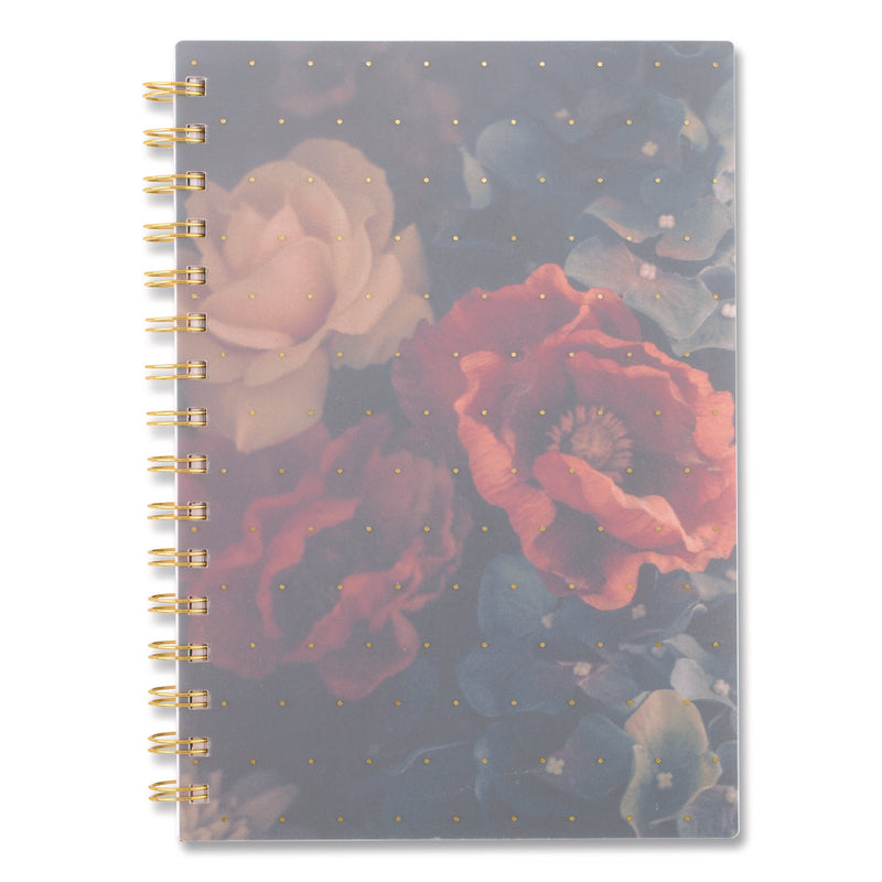 Cambridge® Midnight Garden Weekly/Monthly Planner, 8.5 x 5.5, Floral Artwork, Black/Pink/Green Cover, 12-Month (Jan-Dec): 2026 (AAG1768200) Each