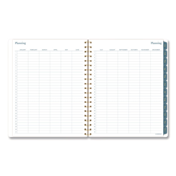 Cambridge® Midnight Garden Weekly/Monthly Planner, 11 x 8.5, Floral Artwork, Black/Pink/Green Cover, 12-Month (Jan-Dec): 2026 (AAG1768905) Each