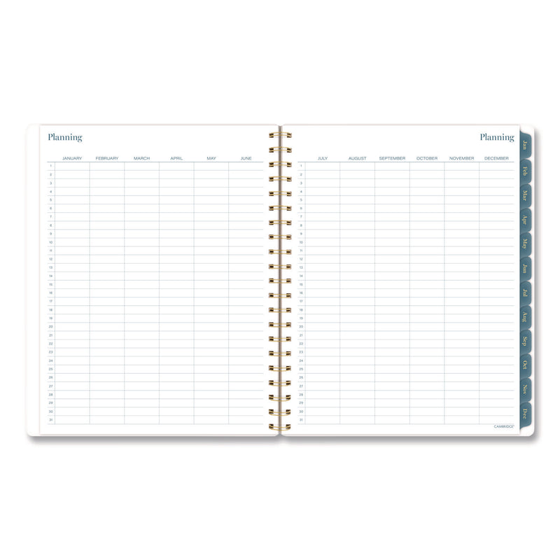 Cambridge® Midnight Garden Weekly/Monthly Planner, 11 x 8.5, Floral Artwork, Black/Pink/Green Cover, 12-Month (Jan-Dec): 2026 (AAG1768905) Each