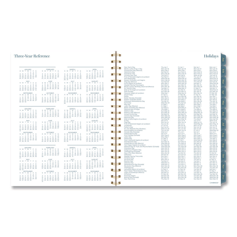 Cambridge® Midnight Garden Weekly/Monthly Planner, 11 x 8.5, Floral Artwork, Black/Pink/Green Cover, 12-Month (Jan-Dec): 2026 (AAG1768905) Each