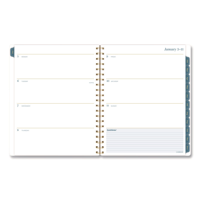 Cambridge® Midnight Garden Weekly/Monthly Planner, 11 x 8.5, Floral Artwork, Black/Pink/Green Cover, 12-Month (Jan-Dec): 2026 (AAG1768905) Each