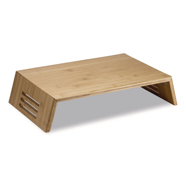 Officemate Bamboo Desktop Monitor Stand, For 16" Monitors, 17.56 x 12.44 x 2.64, Brown, Supports 20 lbs (OIC71008) Each