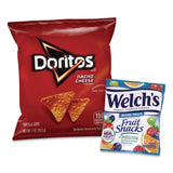 Snack Box Pros Doritos Nacho Cheese Tortilla Chips and Welch's Mixed Fruit Snacks, (50) 1oz Bag Chips, (66) 0.8 oz Pouch Fruit Snacks/Bundle (GRR60004174) 1 Bundle