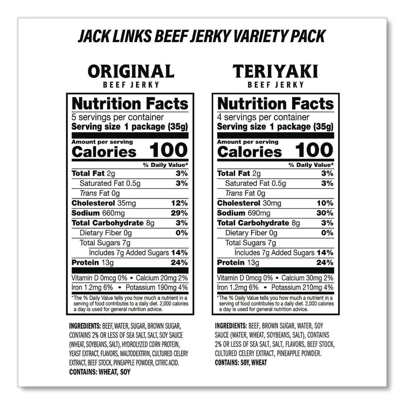 Sunchips and Jack Link's Beef Jerky Variety Pack, (30) 1.5 oz Bags, (9) 1.25 oz Snack Packs, Assorted Flavors/Bundle (GRR60004175) 1 Bundle