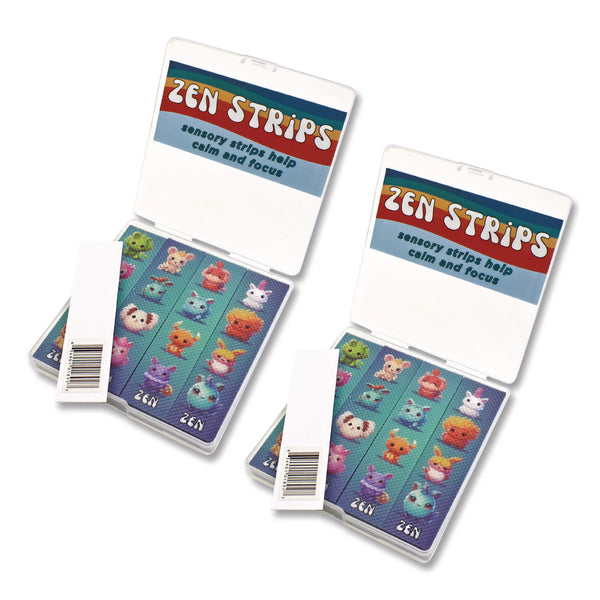 TPG Creations™ Zen Strips, Bumpy Cuties, Turquoise/Assorted, 80/Carton (TPG89280) Case of 80