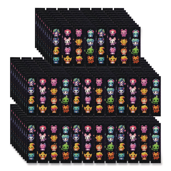 TPG Creations™ Zen Strips, Sandy Cuties, Purple/Multicolor, 80/Carton (TPG89380) Case of 80