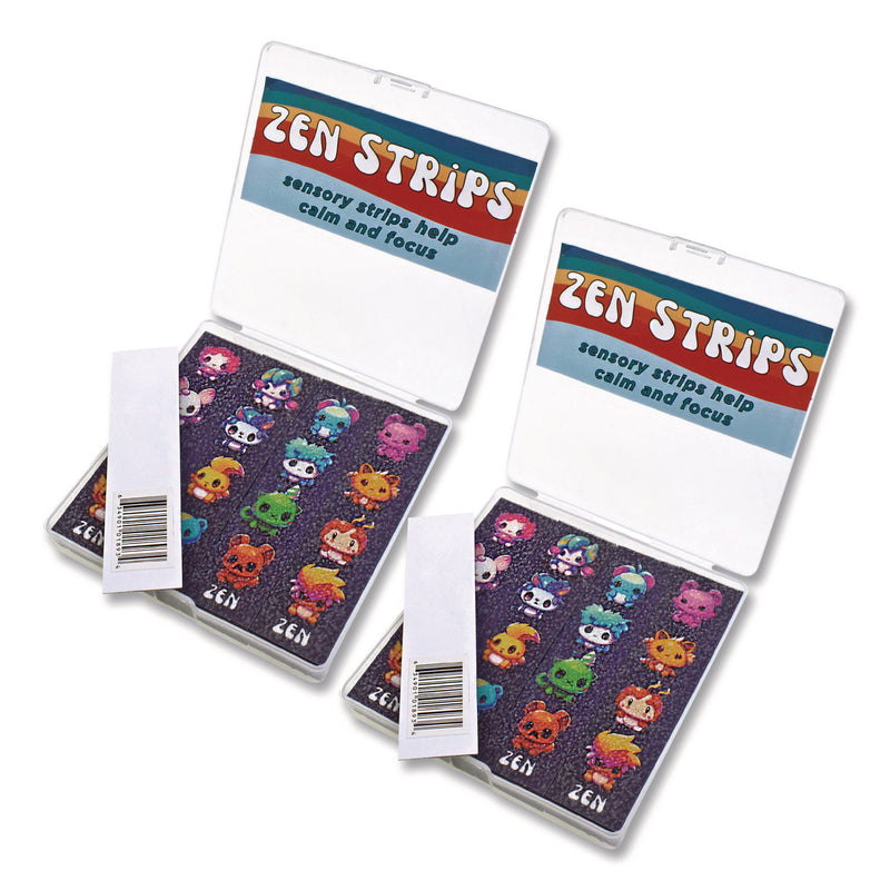 TPG Creations™ Zen Strips, Sandy Cuties, Purple/Multicolor, 80/Carton (TPG89380) Case of 80