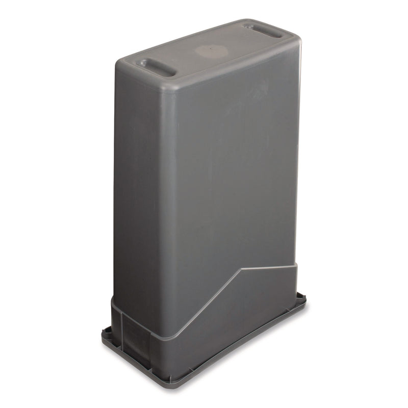 Carlisle TrimLine Rectangle Waste Container, 23 gal, Plastic, Gray, 4/Carton (CFS34202323) Case of 4