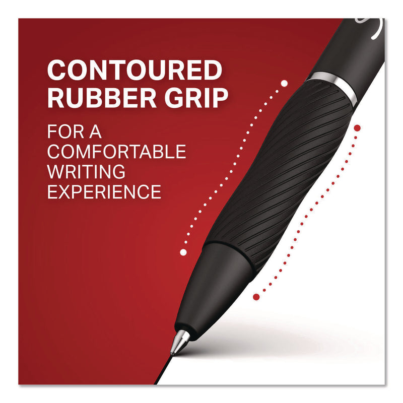 Sharpie® S-Gel™ S-Gel High-Performance Gel Pen, Retractable, Medium 0.7 mm, Black Ink, Black Barrel, 8/Pack (SAN2096139) Each
