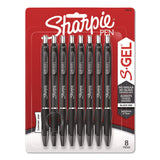 Sharpie® S-Gel™ S-Gel High-Performance Gel Pen, Retractable, Medium 0.7 mm, Black Ink, Black Barrel, 8/Pack (SAN2096139) Each