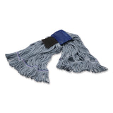 Carlisle Medium Blue Looped-End Mop, Cotton, 36 x 6 x 3, Blue (CFS369418S14) Each
