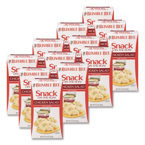 Bumble Bee Snack on the Run Chicken Salad with Crackers, 3.5 oz Pack, 12/Carton (BBYAHF70350) Case of 12