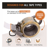 Tape Terror™ Tape Dispenser, 3" Core, Polypropylene, Gray/Orange (CH7TT05714) Each