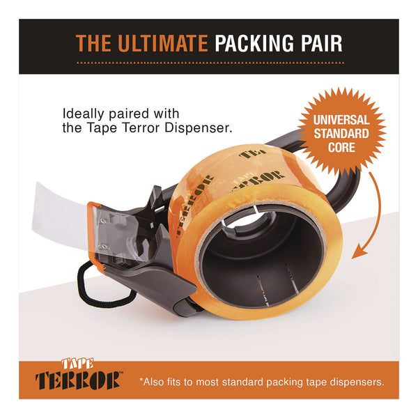 Tape Terror™ Heavy-Duty Packaging Tape, 3" Core, 1.88" x 54.6 yds, Clear, 6/Pack (CH7TT05740) Pack of 6