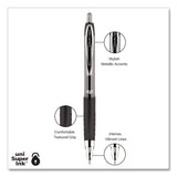 uniball® Signo 207 Gel Pen, Retractable, Medium 0.7 mm, Black Ink, Clear/Black Barrel, 5/Pack (UBC1960239) Pack of 5