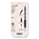 uniball® Signo 207 Gel Pen, Retractable, Medium 0.7 mm, Black Ink, Clear/Black Barrel, 5/Pack (UBC1960239) Pack of 5
