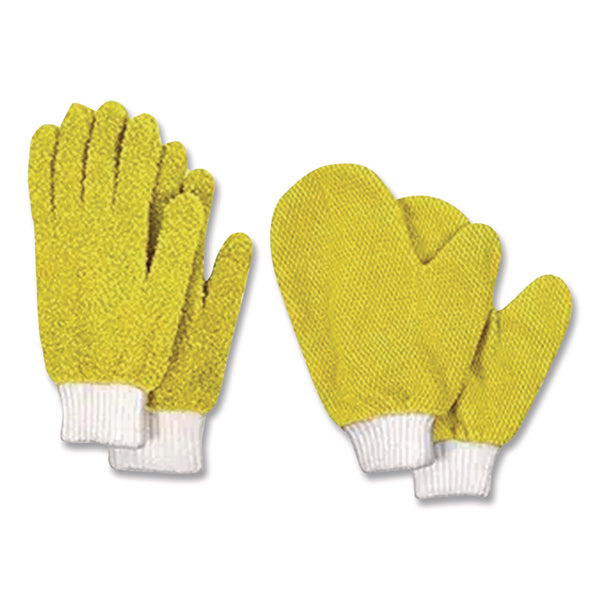 TidyUps Microfiber Dusting Gloves and Mitts, Yellow with White Cuffs, 2 Gloves, 2 Mitts (CH7TU05710) Each