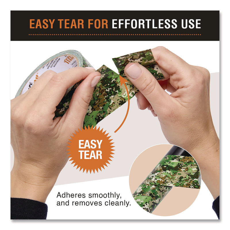 Tape Terror™ Camo Duct Tape, 3" Core, 1.89" x 9 yds, Green Camo (CH7TT6805412) Each