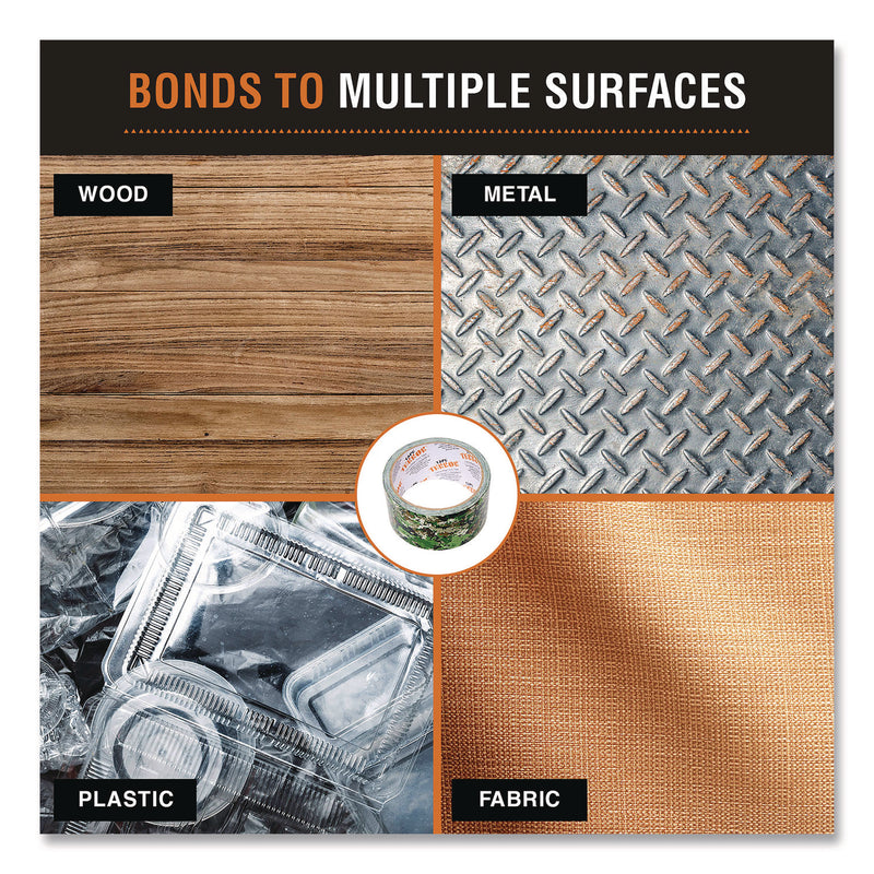 Tape Terror™ Camo Duct Tape, 3" Core, 1.89" x 9 yds, Green Camo (CH7TT6805412) Each