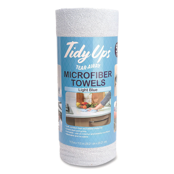TidyUps Microfiber Towel Roll, 11.5 x 11.5, Blue, 50 Sheets/Roll (CH7TU68093) Each