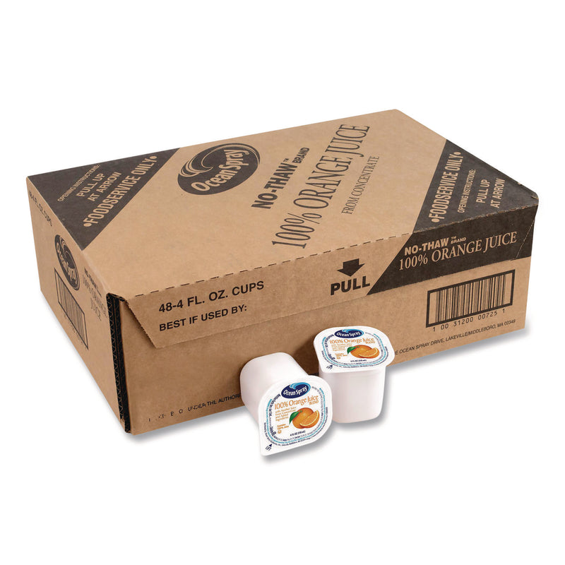 Ocean Spray® No-Thaw 100% Juice Cups, Orange, 4 oz Cups, 48/Carton (GRR22002526) Case of 48