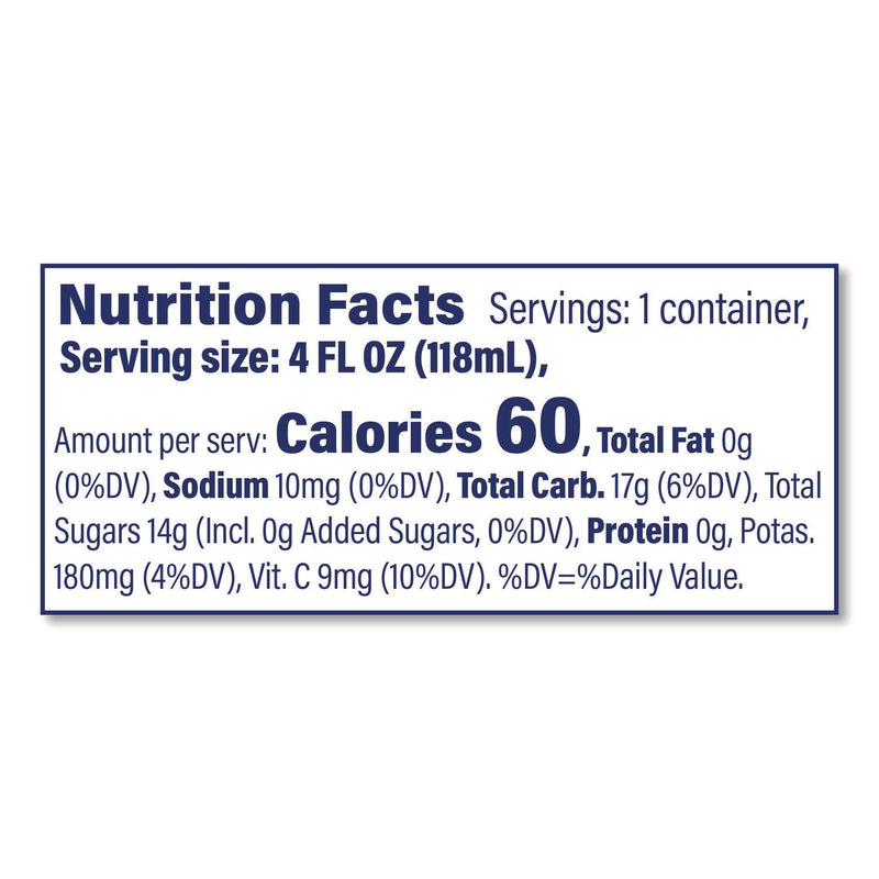 Ocean Spray® No-Thaw 100% Juice Cups, Orange, 4 oz Cups, 48/Carton (GRR22002526) Case of 48
