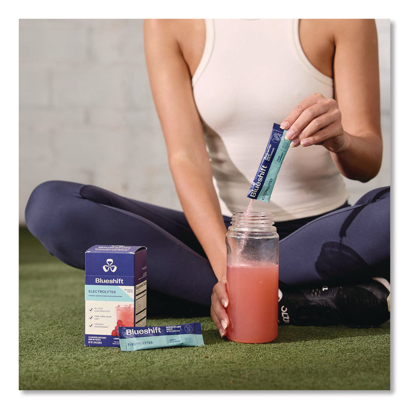 Blueshift Electrolyte Lemon Raspberry Drink Mix, 0.24 oz Packets, 10/Pack, 2 Packs/Carton (GRR60004165) Case of 2