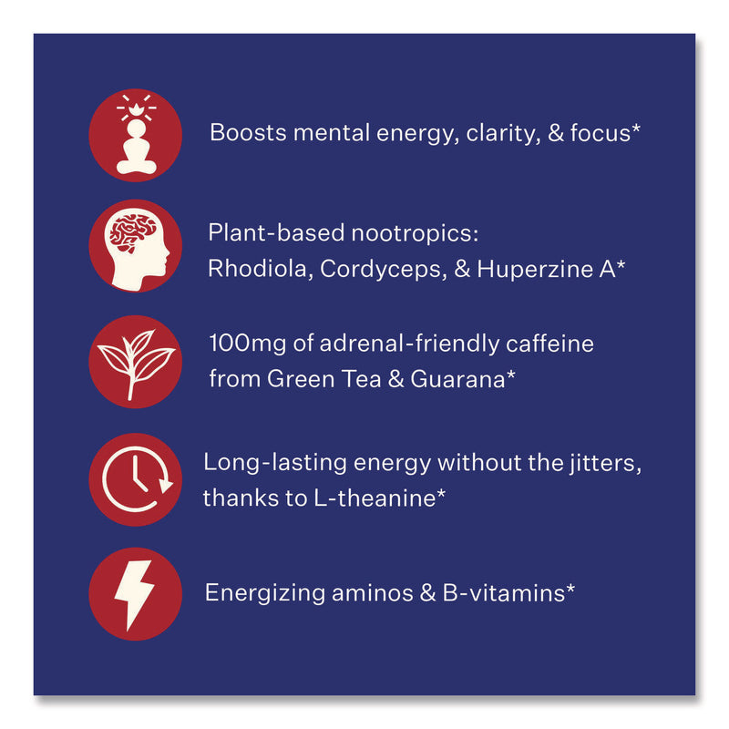 Blueshift Energy and Focus Forest Berry Drink Mix, 0.24 oz Packets, 10/Pack, 2 Packs/Carton (GRR60004167) Case of 2