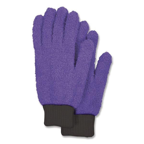 TidyUps Microfiber Dusting Gloves, Purple with Black Cuffs, 2 Gloves (CH7TU68176) Each