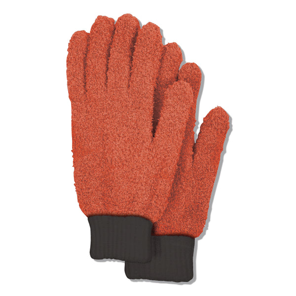 TidyUps Microfiber Dusting Gloves, Coral with Black Cuffs, 2 Gloves (CH7TU68177) Each