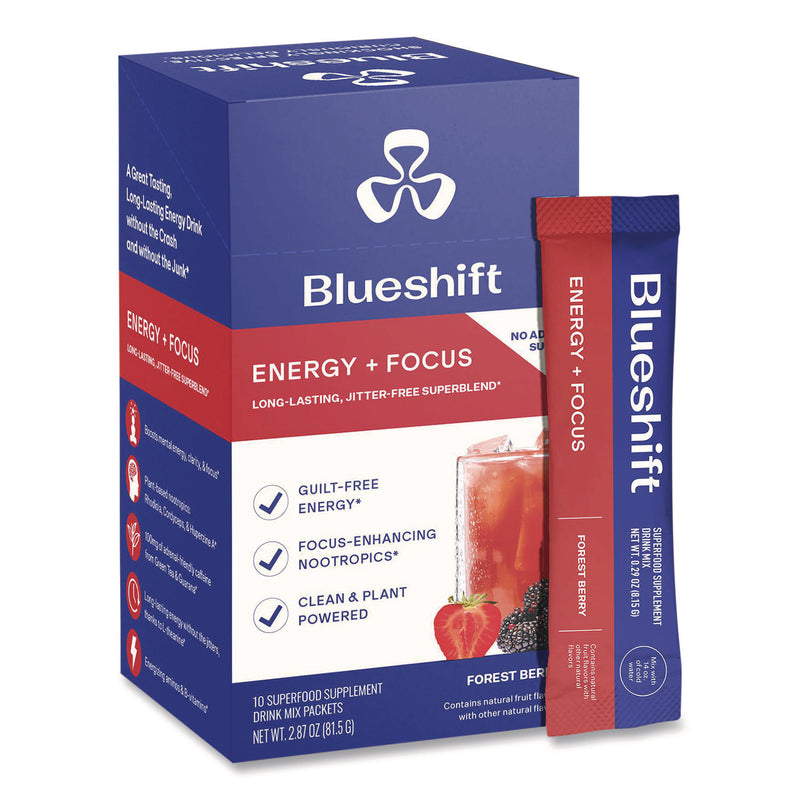 Blueshift Variety Pack Drink Mix, Assorted Flavors, Individual Packets, 10/Pack. 4 Packs/Carton (GRR60004169) Case of 4