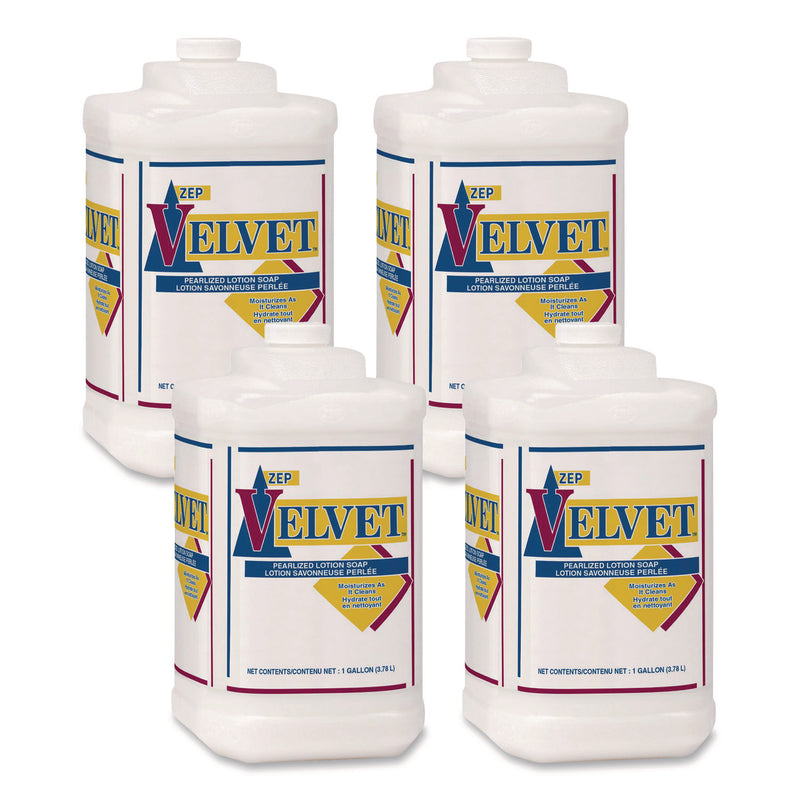 Velvet Lotion Soap, Pleasant Scent, 1 gal Bottle, 4/Carton (ZPE95824) Each