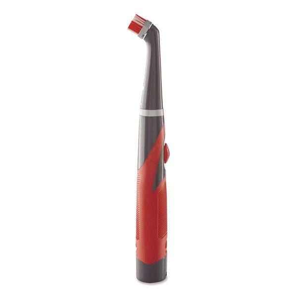 Multi-Purpose Cordless Battery Power Scrubber, Red/White Nylon Bristles, 12.68" Brush, 7" Red/Black Handle (RUB1839685) Each