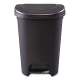 Classic Step-On Trash Can, 13 gal, Resin, Black (RUB1843028) Each