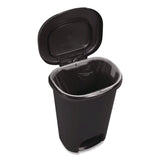 Classic Step-On Trash Can, 13 gal, Resin, Black (RUB1843028) Each