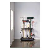 FastTrack Garage Tool Tower Rack, Plastic, Holds Up to 40 Tools, 38" x 20.5" x 34.4", Black (RUB2140834) Each