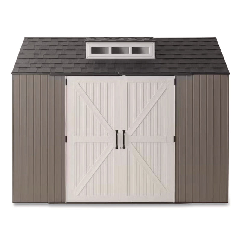 Storage Shed, 337 cu ft, 7 ft x 10 ft x 8 ft, Brown (RUB2145548) Each